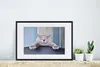 MuchoWow® MuchoWow® Gerahmtes Poster Katze - Angst - Stuhl Produktbild-Vorschau 4