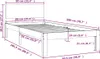 Massivholzbett Grau Kiefer 90x200 cm Produktbild-Vorschau 7