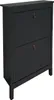 Schuhschrank Hayet Schwarz 54x92x18 cm mit 2 Kipp-Klappen Produktbild-Vorschau 2