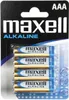 Maxell Battery Alkaline LR-03 AAA 4-pack jednorazové Náhľad obrázku produktu 3