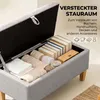 HOMCOM Sitzbank mit Stauraum, Polsterbank 71x37x36 cm mit Produktbild-Vorschau 4
