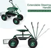 Gartenwagen Scooter mit Ablagekorb & Tablett, Rollender Produktbild-Vorschau 2