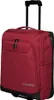 A red rolling suitcase with a black handle and wheels against a white background. Produktbild-Vorschau