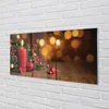 Glasbilder 100x50 Wandkunst Kerze Zweige Kugeln Bretter Produktbild-Vorschau 2