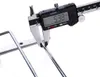 A digital caliper is measuring the diameter of a metal rod, likely part of a glass rail system. Produktbild-Vorschau