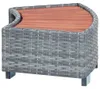 vidaXL Spa Step Grey Poly Rattan 92 × 45 × 25 cm Náhľad obrázku produktu 4