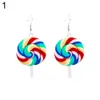 Mode Regenbogen Lollipop Candy Baumeln Haken Ohrringe Produktbild-Vorschau 5