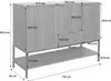 A technical drawing of a sideboard with dimensions indicated. Produktbild-Vorschau