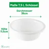 Novaliv Spülschüssel Rund 7,5L, D36 cm, Weiß, BPA-frei & Produktbild-Vorschau 2