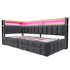 Letto imbottito Merax, modello divano letto, 90x200 cm, con Anteprima dell’immagine prodotto 7