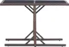 vidaXL Gartentisch Braun 110×53×72 cm Glas und Poly Rattan Produktbild-Vorschau 1