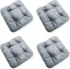 4L Textil 4er Set Stuhlkissen mit Bändern Indoor & Outdoor Produktbild-Vorschau 1
