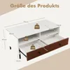 COSTWAY stolik kawowy z 2 szufladami i 2 półkami, Podgląd zdjęcia produktu 2
