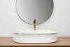 Lavabo da Appoggio in Vetroceramica Rea Nadia White Gold Anteprima dell’immagine prodotto 4