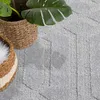 Teppich Kurzflor Wohnzimmer - Grau - 200 cm Rund - Produktbild-Vorschau 4