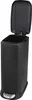 A black pedal bin with its lid open, shown against a white background. Produktbild-Vorschau