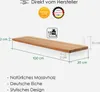 Rikmani Schweberegal Holzregal Wandregal TES 100 cm Produktbild-Vorschau 2