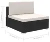 vidaXL 6-tlg. Garten-Lounge-Set mit Auflagen Poly Rattan Produktbild-Vorschau 7