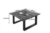 Couchtisch Baumkante massiv Akazie Nussbaum 80 x 80 schwarz Produktbild-Vorschau 3