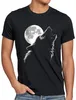 style3 Heulender Wolf bei Vollmond Herren T-Shirt rudel Produktbild-Vorschau 1