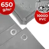 Abdeckplane mit Ösen PVC 650g/m2 wetterfest UV Schutz Produktbild-Vorschau 3