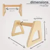 Maniglie per flessioni CAWI - Maniglie ergonomiche in legno Anteprima dell’immagine prodotto 2