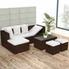 vidaXL 4-tlg. Garten-Lounge-Set mit Auflagen Poly Rattan Produktbild-Vorschau 2