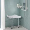 Klappbarer PE-Duschsitz 40 cm x 37 cm Wandmontierte Produktbild-Vorschau 8