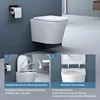 doporro Wand WC Hänge Toilette Weiß inkl. Softclose Produktbild-Vorschau 7