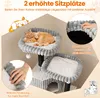 COSTWAY drapak duży, 156 cm, drapak z 2 jaskiniami, duża Podgląd zdjęcia produktu 4