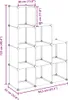 vidaXL Sistema di scaffalatura con 9 cubi Nero PP Anteprima dell’immagine prodotto 7