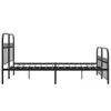 A black metal bed frame is shown against a white background. Podgląd zdjęcia produktu