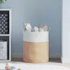 vidaXL Úložný kôš hnedý a biely Ø38x46 cm bavlna Náhľad obrázku produktu 3