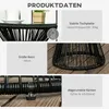 Outsunny Ratten Beistelltisch, Runder Kaffeetisch mit Produktbild-Vorschau 6