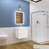 Waschtisch mit Unterschrank 60cm Alast Badmöbel Set Weiß Produktbild-Vorschau 2