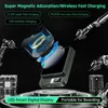 A power bank is shown with magnetic charging animation, surrounded by robotic arms and futuristic elements. Produktbild-Vorschau