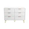 Comodino INONEFT con 6 cassetti, 100x34x73 cm, mobile Anteprima dell’immagine prodotto 9