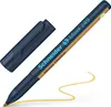 A Schneider Maxx 249 Money Checker pen with its cap off, resting on a white background with a yellow ink line drawn on it. Anteprima dell’immagine prodotto