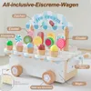 Cucina da gioco in legno per bambini, gelateria, accessori Anteprima dell’immagine prodotto 6