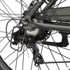 A close-up view of the rear derailleur and cassette of a bicycle. Produktbild-Vorschau
