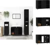 vidaXL Badschrank Schwarz 80x33x60 cm Holzwerkstoff -  Produktbild-Vorschau 1
