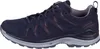 A side view of a single blue LOWA hiking shoe against a white background. Voir les images du produit