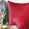 Lionmood Premium Samt Kissenbezug Rot 50x50cm -1er- Velvet Produktbild-Vorschau 1
