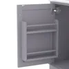 A close-up view of the inside of a gray cabinet door, showing a built-in spice rack with two shelves. Anteprima dell’immagine prodotto