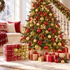 Weihnachtskugeln Rot Gold Kunststoff 100er Set, Produktbild-Vorschau 5