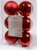 Weihnachtskugeln Kunststoff 8cm 6 Stück - Weihnachtsrot Produktbild-Vorschau 6