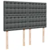 Boxspringbett mit Matratze Dunkelgrau 140x200 cm Stoff Produktbild-Vorschau 6