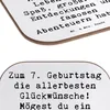 Mr. & Mrs. Panda Untersetzer Glas Spruch 7. Geburtstag - Produktbild-Vorschau 5