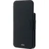 A black flip-style phone case shown from the side. Produktbild-Vorschau