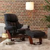 home24 Relaxsessel mit Hocker - Echtleder / Kunstleder Produktbild-Vorschau 5